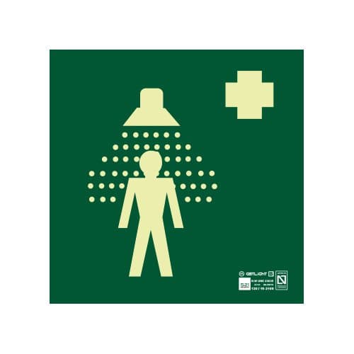 astlight sal5010. GFI Emergency Shower Sign – Photoluminescent Multicolor