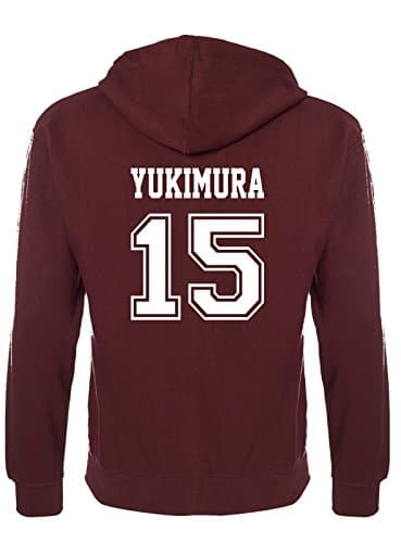 OtherBeacon Hills Stilinski Lahey McCall Lacrosse Hoodie - Teen Wolf hooded Sweatshirt Sports Burgundy Colour (Medium, Yukimura 15)