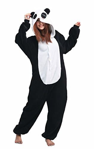 iKneu Sleepsuit Costume Cosplay Homewear Lounge Wear Kigurumi Onesie Pajamas (L for Height:65"-68.8", Panda)