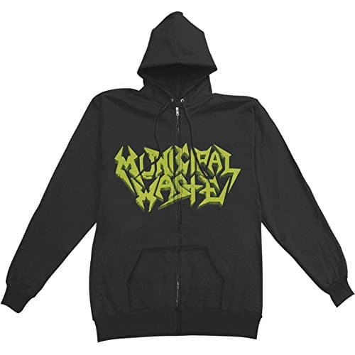Municipal Waste Men's The Art Of Partying Zippered Hooded Sweatshirt Large Black