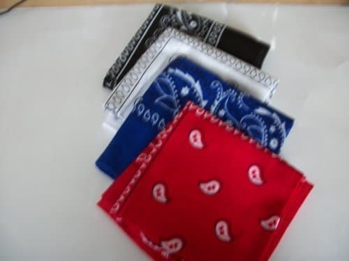 EXPRESS HATSFour Pack Paisley Design Bandanas red blue white black. fast post
