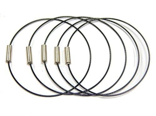 Stainless Steel Necklace Jewelry Components 10 Memory Wire Spiral Wire 46 cm Black M293