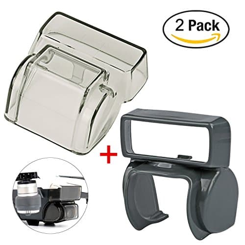 [2-Pack]Gimbal Lens Cover Cap and Lens Hood Accessories,Hapurs Camera Lens Cover Cap Gimbal Protector with Sun Shade Lens Hood Glare Guard for DJI Spark
