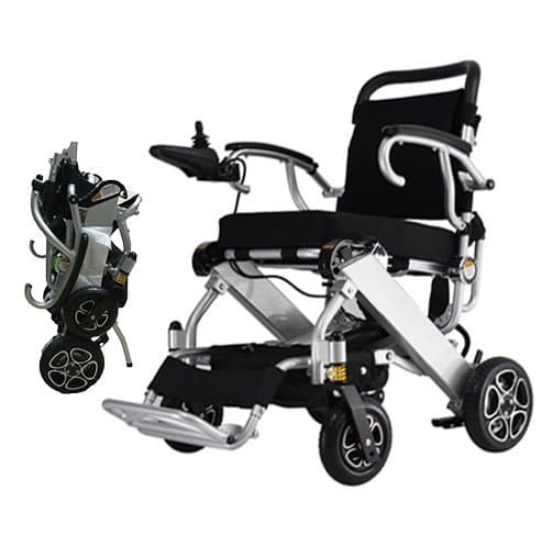 Bangeran Electric Wheelchair-Lightweight 50 lbs Heavy Duty Supports 330 lbs Aluminum Alloy Frame Foldable Wheelchair Electric Power Propelled Portable Lifetime Quality Insurance