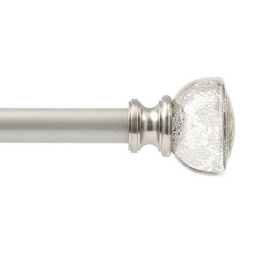 Glass Urn Adjustable Curtain Drapery Rod (36"-72")