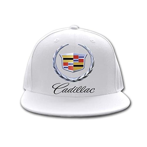 Men's or Women's Cotton Fashion Cadillac Car Logo Hip Hop Caps White