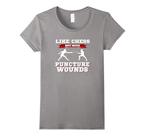 Women's Funny Fencing T-Shirt | Fencing Gift XL Slate
