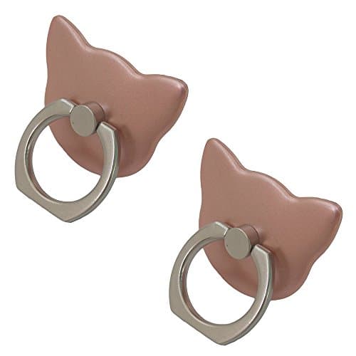 [2 Pack] Phone Finger Ring Stand, Metal Grip Stand Holder Ring,Car Mount Phone Ring Grip for iPhone 6s plus/ 7 plus, Samsung Galaxy S7 edge Smartphone Ring stent Tablet (Rose Gold)