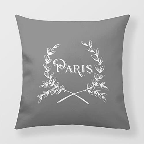 Cotton Linen Throw Pillow Case Cushion Cover Colorful18x18,CCMahn, PARIS