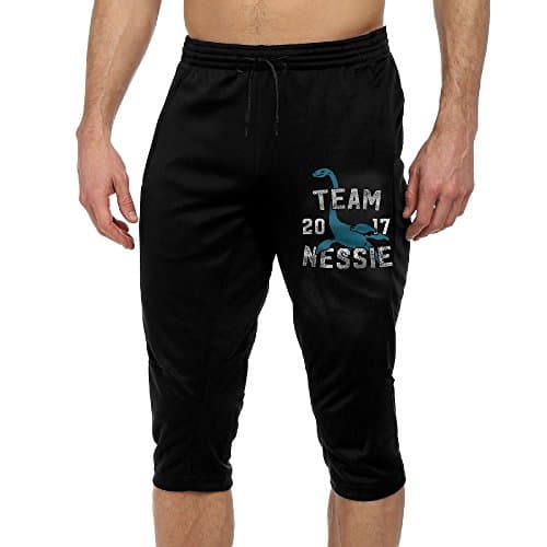Cropped Ttttrousers Men's Team Nessie Loch Ness Monster Joggers Capri Pants Elastic Waist Gym Shorts Sweatpants