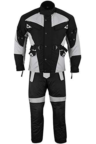 German Wear Motorcycle Combi Cordura Textiles motorbike jacket and trousers – Black/Light Grey