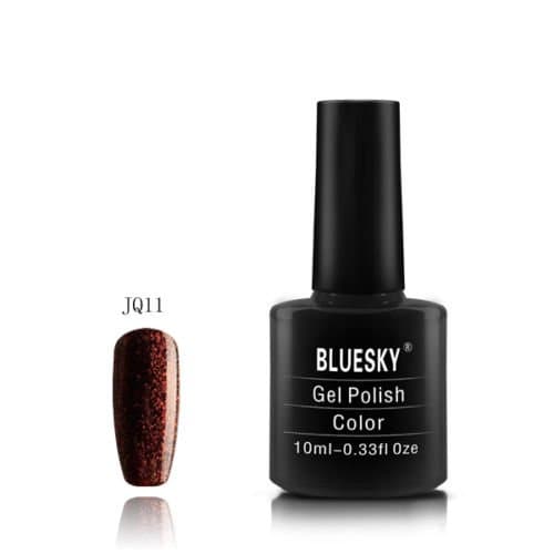 JQ11 Bluesky Soak Off UV LED Gel Nail Polish Brown Bronze Copper Fine Glitter