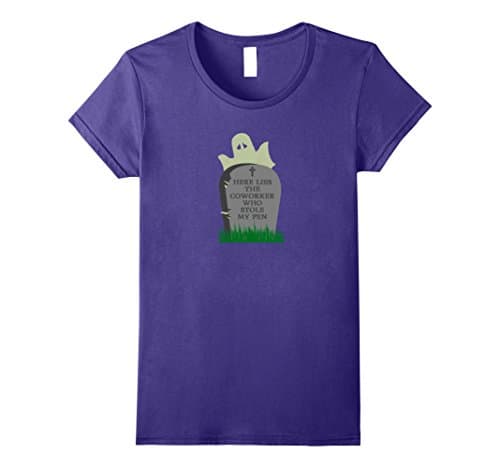 Womens Halloween coworker who stole my pen funny nerd shirt XL Purple