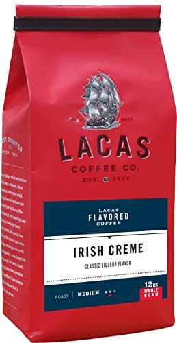 Lacas Coffee Company Flavored Coffee Irish Crème Whole Bean 12oz