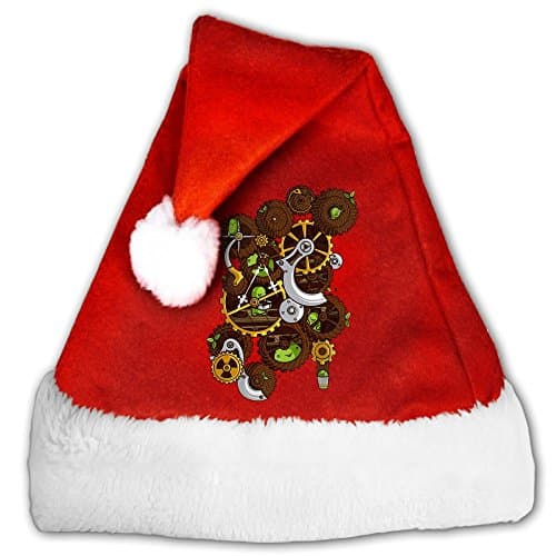 Gear Rotation Velvet Christmas Hats Shiny Novelty Santa Claus Hats Christmas Costume Headwear Party Supplies For Kids And Adults