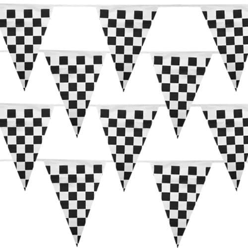 PPPS 100 Foot Pennant Stringer with 48 Flags (Checker)