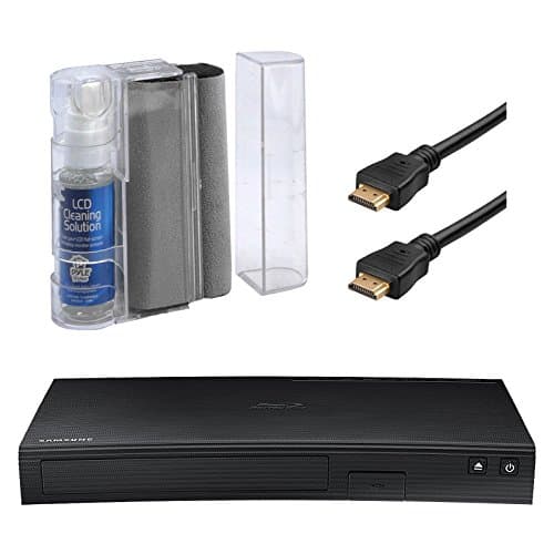 Samsung BD-J5900 Curved Blu-ray CD DVD Player with Wi-Fi - Bundle With LCD Flat Screen/LED and Keyboard Cleaner Eraser Cleaning Kit + 2x High Speed 120hz Ready 1080p 6-Feet HDMI Cables