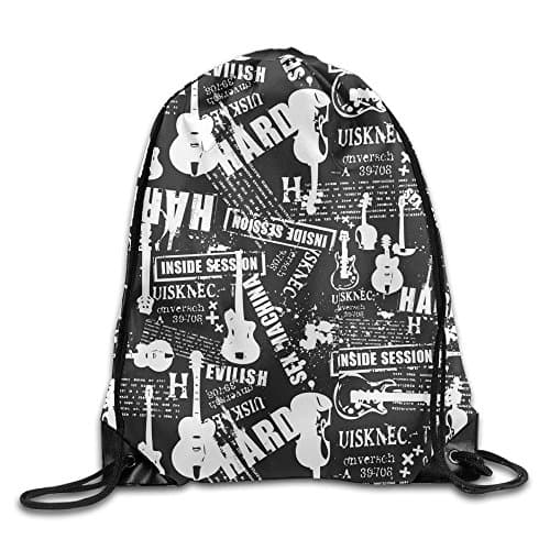 Rock Guitar Style Ladies Drawstring Bags Bundle Pack Shoulder Bags