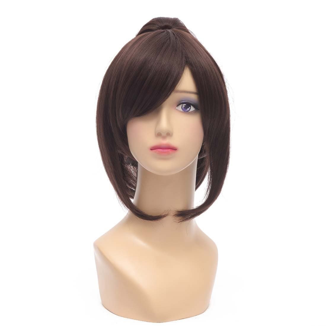 Mordor Attack on Titan Sasha Blouse Brown Ponytail Cosplay Costume Wig + Free Wig Cap MH