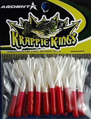 Krappie Kings Crappie/Panfish Jig Tube, Red/White, 2"