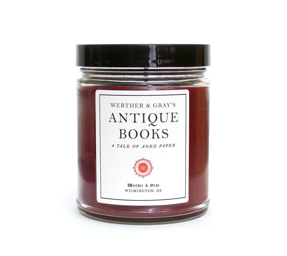 ANTIQUE BOOKS, Scented Candle, 8oz Jar