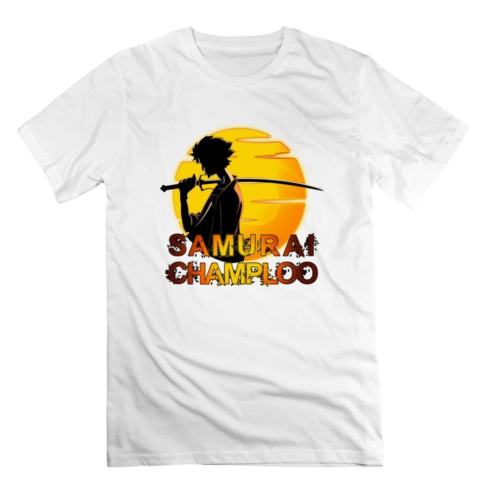 Dorothy Men's Anime Samurai Champloo Mugen Warrior Poster T-shirt White