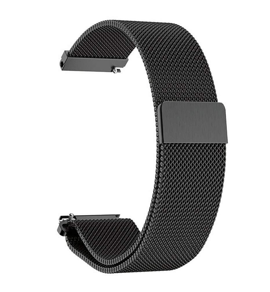 20mm Watch Strap, Adjustable Loop Stainless Steel Replacement Quick Release Magnetic Lock Band for Smart Watch Men Women