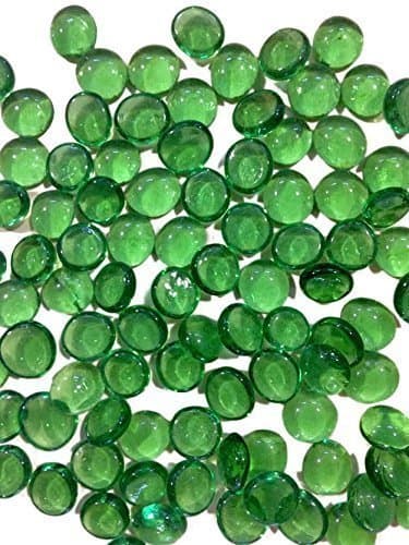Decorative Pebbles, 1 Lb/450g Green Glazed Rock Crystal Crushed Crystal Jewelry Pieces Irregular Shaped Stones, for Terrariums/Aquarium Decoration