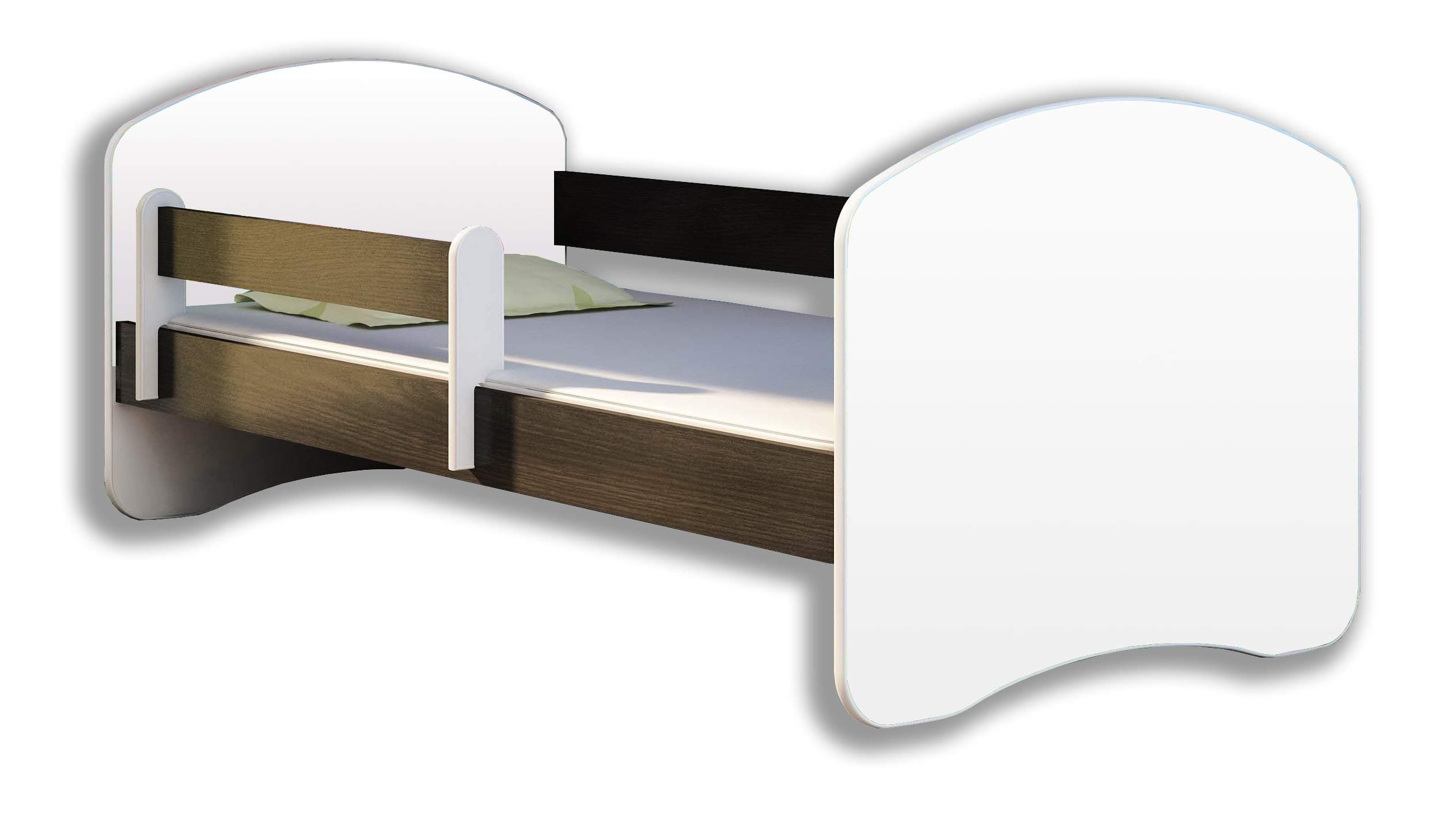 TODDLER CHILDREN KIDS BED + FREE MATTRESS DRAWER ACMA II WHITE (Wenge Wood, 180x80 cm)