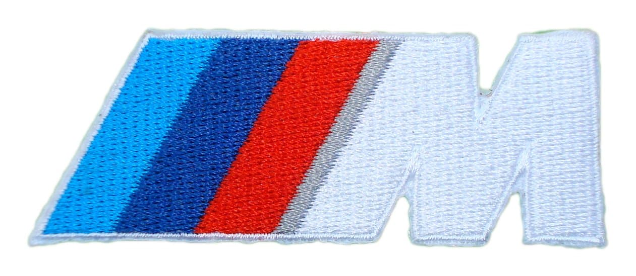 BMW Series M Power Motorsport Logo White Clothing Iron on Patches PB32