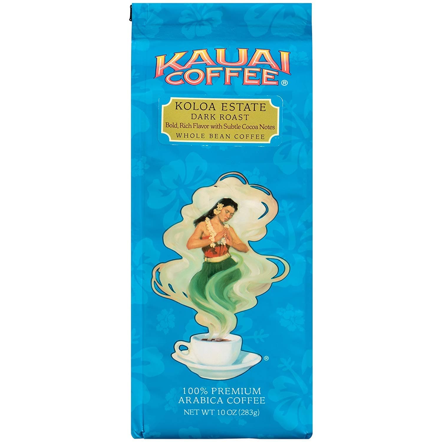 Koloa Estate – 100% Premium Arabica Whole Bean Coffee from Hawaii’s Largest Grower - Bold, Rich Flavor with Nutty Notes and Sweet Chocolate Overtones (10 Ounces) (Dark Roast, 2 pack (10 Ounce))