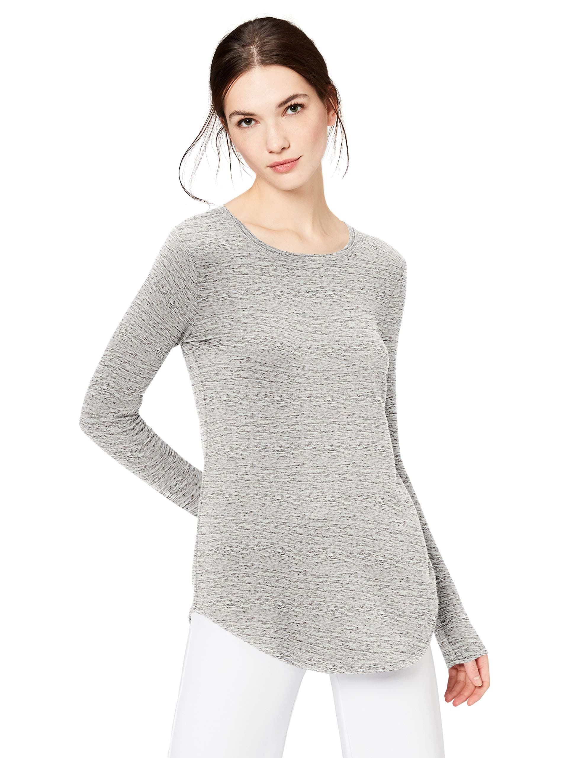 Women's Supersoft Terry Standard-Fit Long-Sleeve Shirttail Hem Shirt