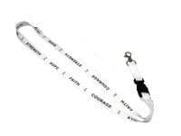White Awareness Lanyard