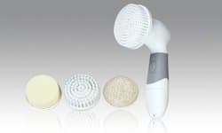inEdge Face & Body Polisher w/ Four Massage Heads - White