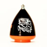 Trompos Space SL Spin Top Xtreme Roller - Bearing Tip SpinTop - (Black Orange)