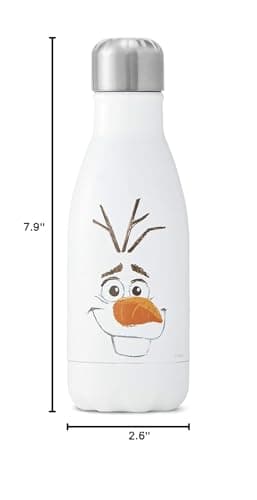 S'well Stainless Steel Water Bottle - 9 Fl Oz - Joyful Olaf - Triple-Layered Vacuum-Insulated Containers Keeps Drinks Cold for 27 Hours and Hot for 12 - with No Condensation - BPA Free Water Bottle