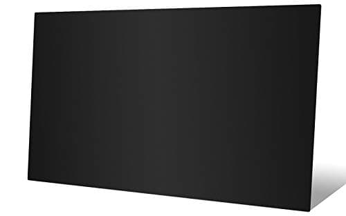 uDecor DuraClean Smooth Black 2ft x 4ft Vinyl Drop Ceiling Tile - Box of 10 - Waterproof, Washable, Fire-Rated, 4mm PVC (80 Sq.ft) (Black, 2x4)