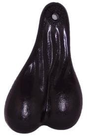 Bulls Balls Truck Nuts, Solid Color-Black, 8" Tall Series, Made in USA