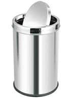 saanvi creations Stainless Steel Swing Dustbin - 10 Ltr (8X12)