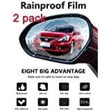 Car Rearview Mirror Protective Film,Waterproof Film, Anti-Fog HD Car Rearview Mirror Decal Rainproof, Anti-Glare, Anti-Scratch Clear Protective Film for Car Rearview Side Mirror Glass -Pack of 2PCS