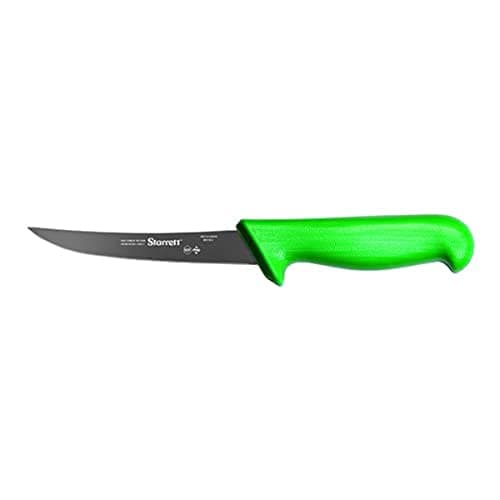 Starrett Boning Knife Narrow Curved 5" (130mm) Green Handle (BKG106-5)