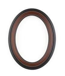 Rabbetworks Two Tone Walnut Oval Picture Frame 5x7