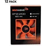 Set of 12 - AAAwave 120mm Double Ball Bearing Silent Cooling Fan Compatible with CPU Coolers, Water-Cooling Radiators, and PC Cases