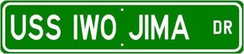 USS IWO JIMA LHD 7 Street Sign - Navy