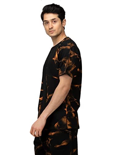 ELLITI Men's Casual Summer Night dress Soft Cotton Poly Lycra Digital Printed Casual Sleepwear & Launge(Lounge) Wear Nightdress, Regular Fit Round Neck Short Sleeves T-Shirt and shorts(Boxer) Pair set with Classic Pajama Shorts stylish Beach Wear Night Set night suit Dress for men