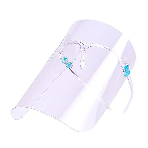 UTENEW 2 Pack Oil Proof Face Cover Cooking Face Protection Mask Oil-resistant Safety Plastic Face Shields Protector, Preventing Oil Splashes