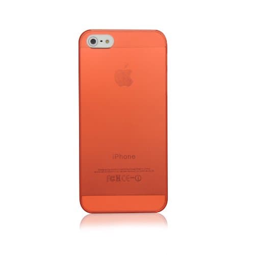 ElecShield Plastic Hard Case for Apple iPhone 5 Ultra Thin Matte Case 0.5mm & Free Screen Protector (Red)