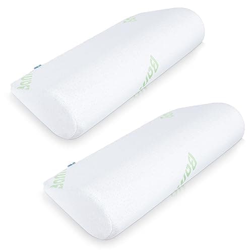INFANZIA Cervical Neck Pillows for Pain Relief, 2PCS Drop-Shaped Memory Foam Support Pillows for Bolster, Neck Roll Pillow for Sleeping and Spine Protecting