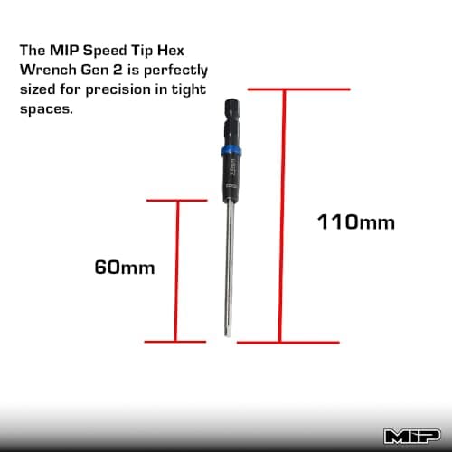 MIP MIP9612 Speed Tip™ Hex Driver Wrench Set Gen 2, Metric (3), 1.5mm, 2.0mm, &