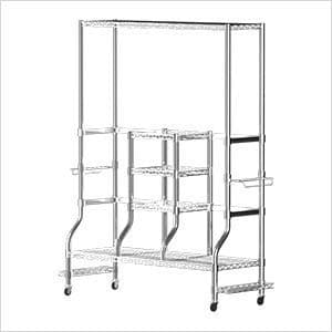 SafeRacks Golf Equipment Organizer Rack | Heavy-Duty Steel Wire Shelf Extra-Wide | Fits 2 Extra-Large Bags Plus Accessories